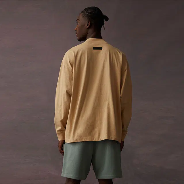 Fear of God Essentials LS Tee Sand LogoT