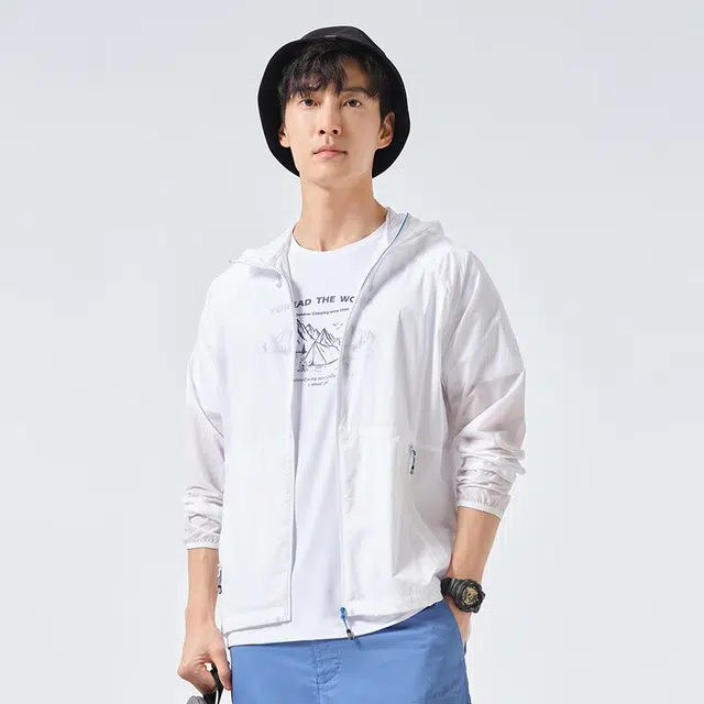 探路者 纯色防紫外线户外防晒服 男款