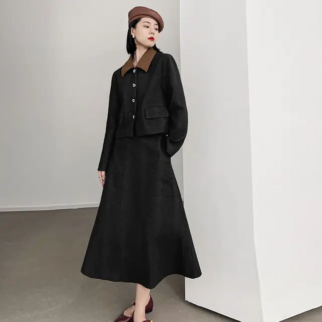 美洋  肌理撞色休闲长裙 女款