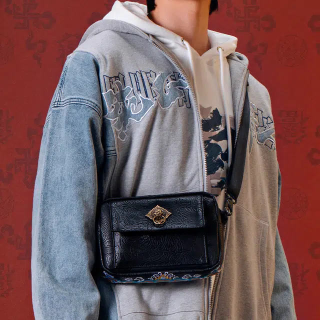 Chusan PVC Crossbody Bag Black