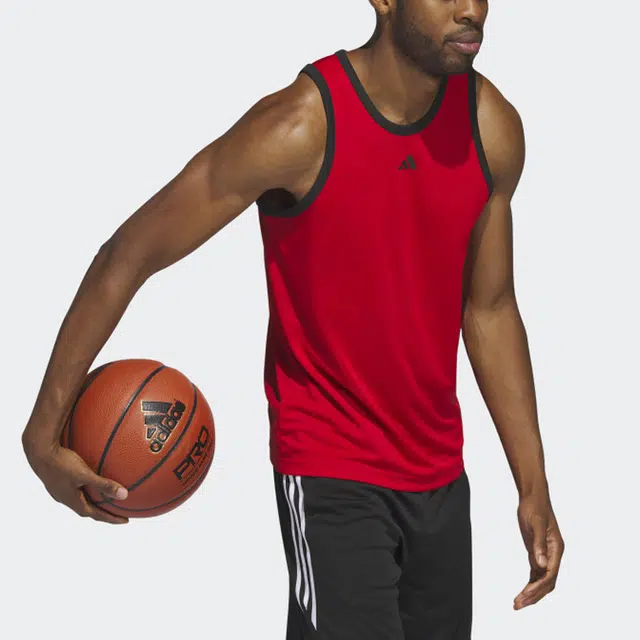 adidas Legends Basketball 3-Stripes Tank Top Logo