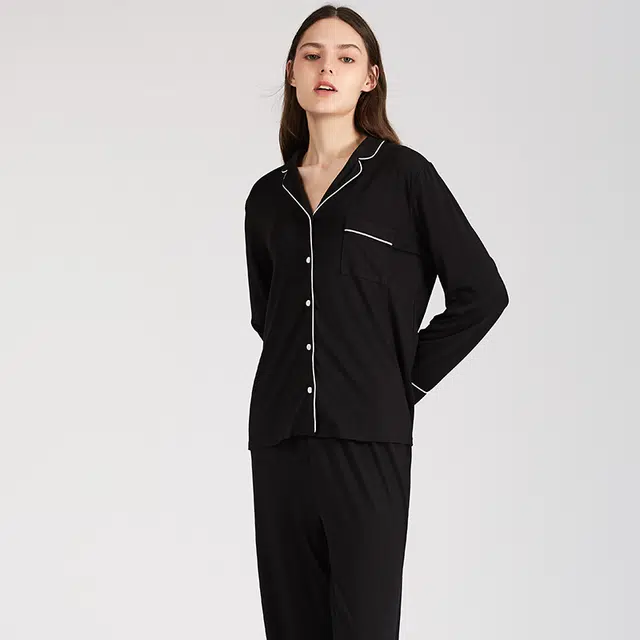 弗利少女 亲肤棉质舒适透气情侣家居服睡衣套装 春秋季 家居套装 女款