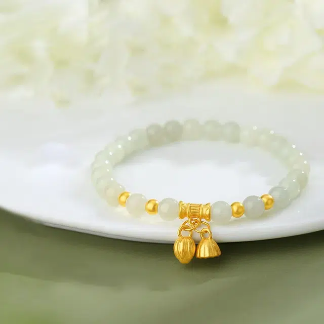 久爱 莲蓬两世欢手饰 足金 黄金手串 女款