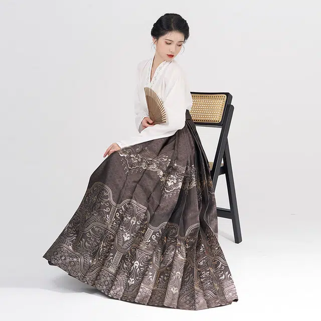 织造司 重鸣 明制纯色织金织银马面裙立领衬衫飞机袖原创汉服 男女同款