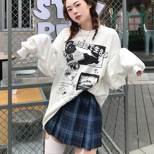 东鲸岁时记 格子高腰百褶短款制服裙装 津岚女高