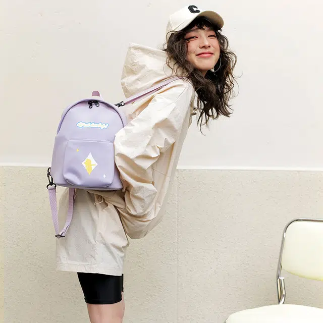 大英博物馆 爱丽丝漫游奇境系列兔子 涤纶 书包背包双肩包 女款 黄色/紫色