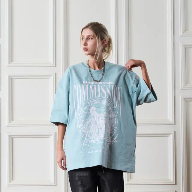 HARSH AND CRUEL Retro Letter Print Loose T-Shirt