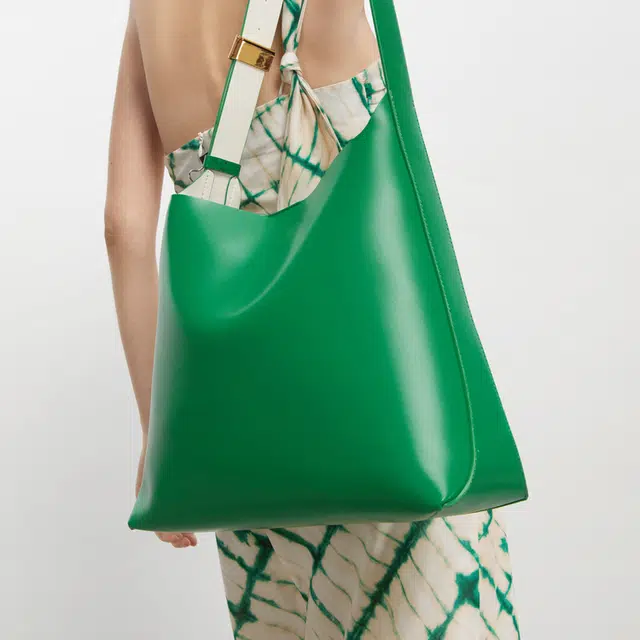 CHARLESKEITH ck PU Tote NavyCreamOrangeGreen