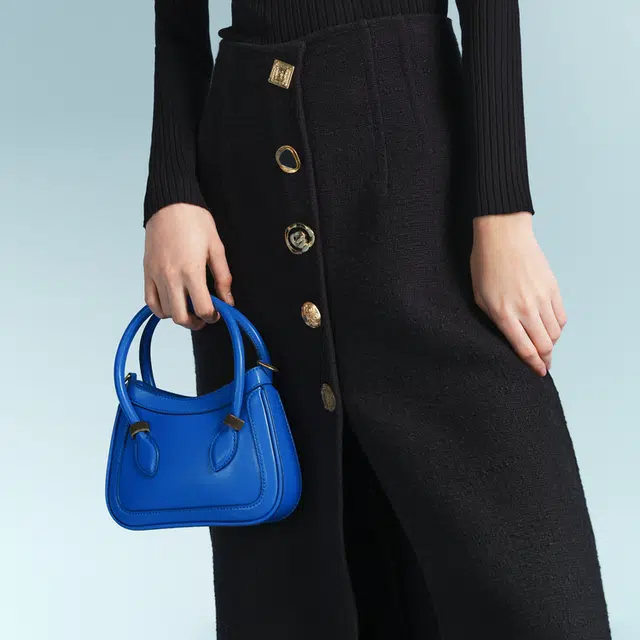 Charles & Keith Blue Shoulder Bag