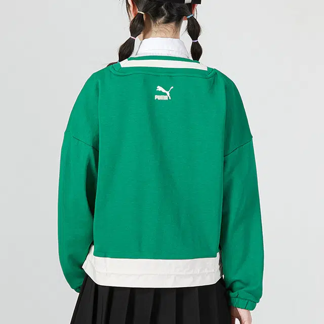 Puma Women Fashion V neck Sweatshirt