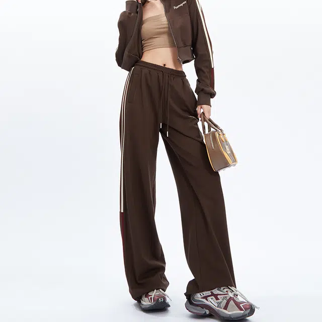 APEA Drawstring Straight Casual Pants Women