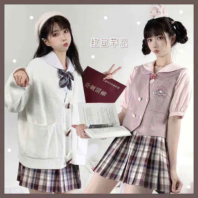 东鲸岁时记 高腰格子百褶半身裙 女款
