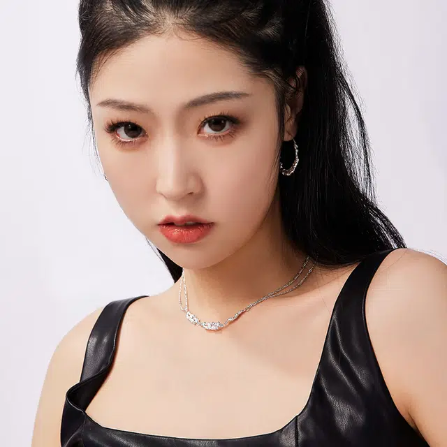 名工珠宝 月亮河流苏项链女银小众设计款辣妹风饰品轻奢时尚闺蜜礼物