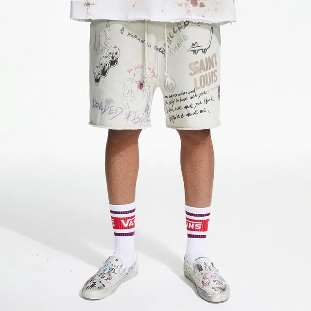 SSSAINT LOUIS Crimson Bones Loveshorts