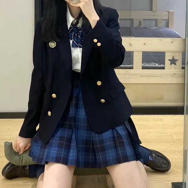 东鲸岁时记 带徽章双排扣西装 女款
