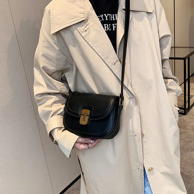 Jane Klain Saddle Bag White/Brown