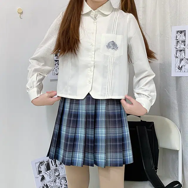 东鲸岁时记 刺绣单排扣翻领长袖衬衫 女款 白色