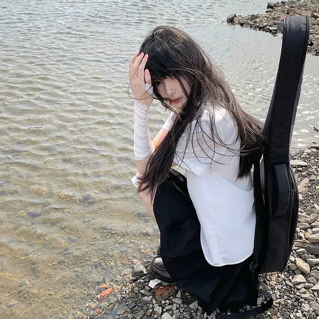 东鲸岁时记 纯色制服短袖衬衫 女款 白色