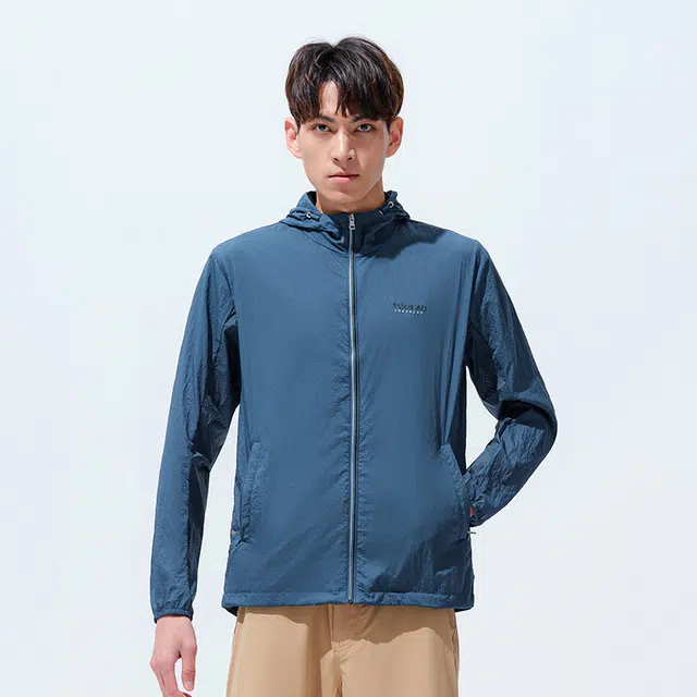 探路者 纯色春夏轻薄防紫外线户外防晒服 男款