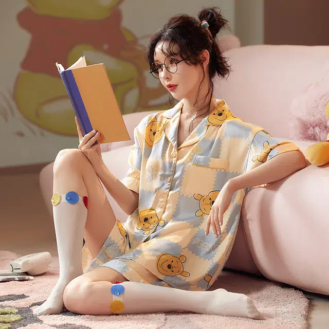 Gongdie x Disney Winnie the Pooh Summer Pajama Set