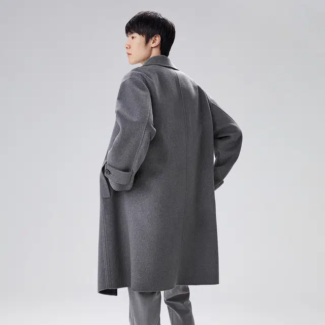PEACEBIRD MEN Wool Double-Faced Coat