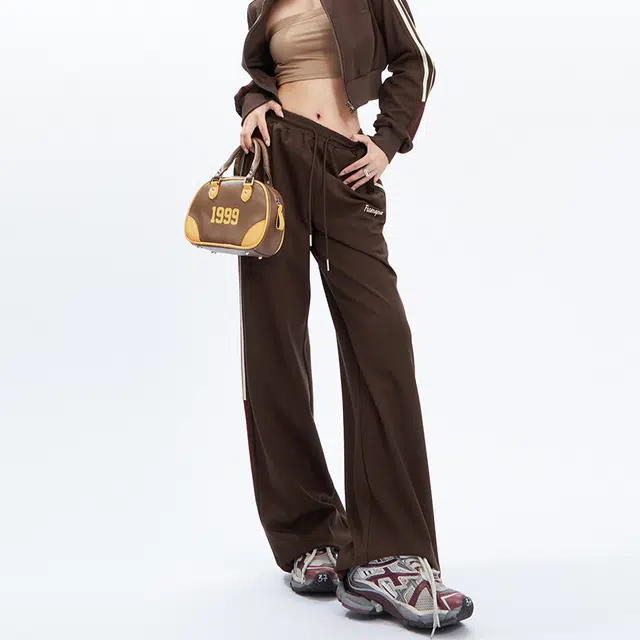 APEA Drawstring Straight Casual Pants Women