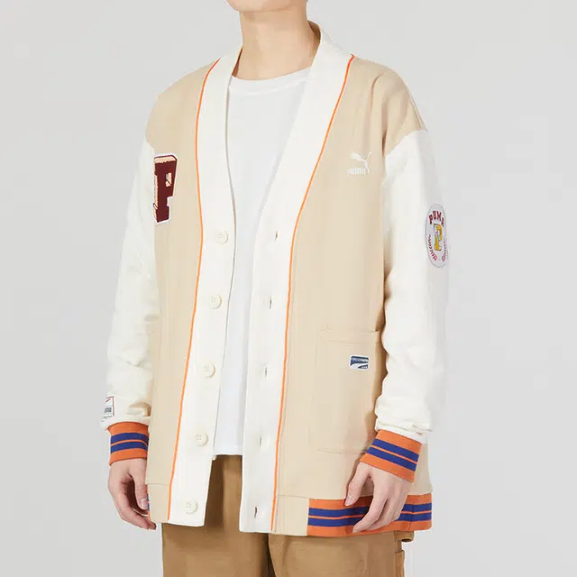 PUMA TEAM Badge V-neck Jacket TR Logo