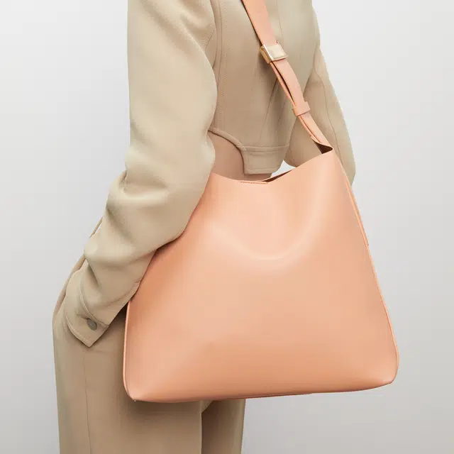 CHARLES&KEITH Large Capacity Tote Bag Navy Cream Orange Green