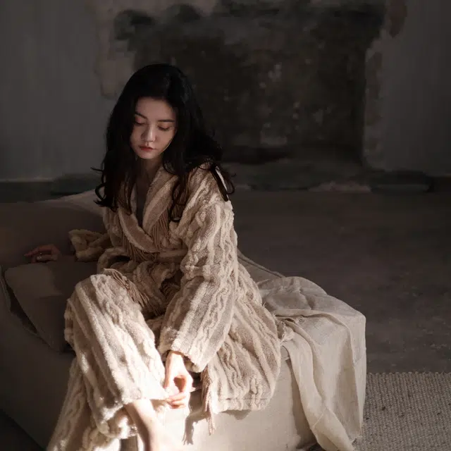 同语 睡衣女冬季提花珊瑚绒加厚套装女士法兰绒加绒冬天家居服
