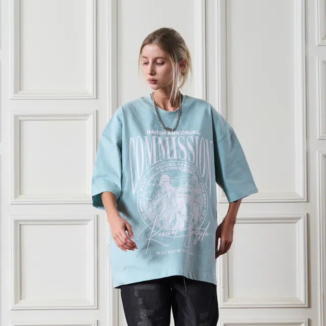 HARSH AND CRUEL Retro Letter Print Loose T-Shirt