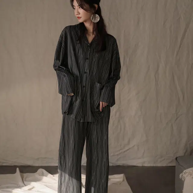 同语情侣睡衣男女春秋季纯棉薄款男女休闲韩版可外出 家居套装