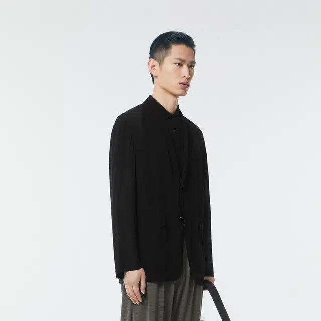 速写 花卉提花宽松休闲西装外套 男款