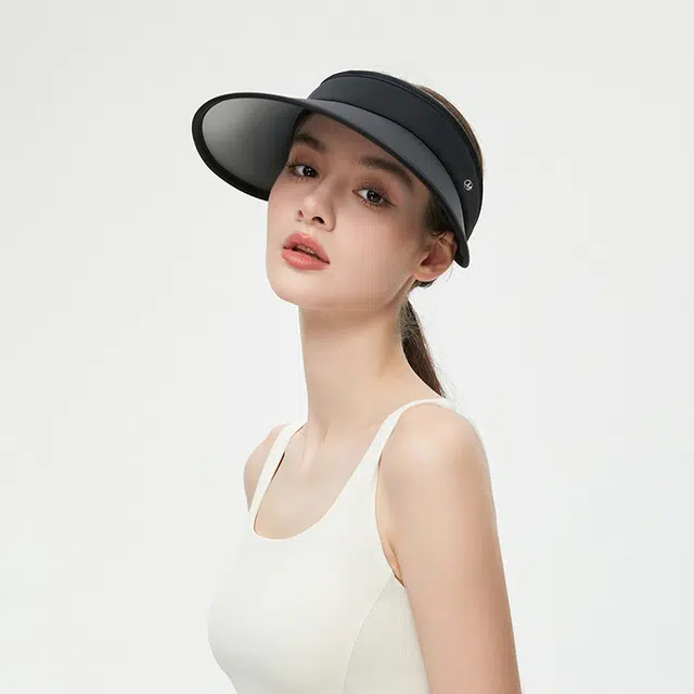 玖慕 全脸防紫外线骑车遮阳面罩运动大檐太阳帽子 锦纶 防晒帽 女款