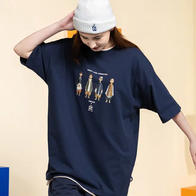 nautica white sail x POPBOY SS23 Logo T