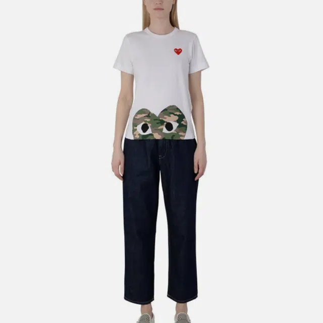 CDG Play Camouflage Edge Heart T
