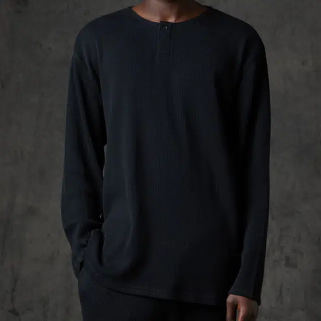 Fear of God Essentials Thermal Long Sleeve Black FW20 LogoT