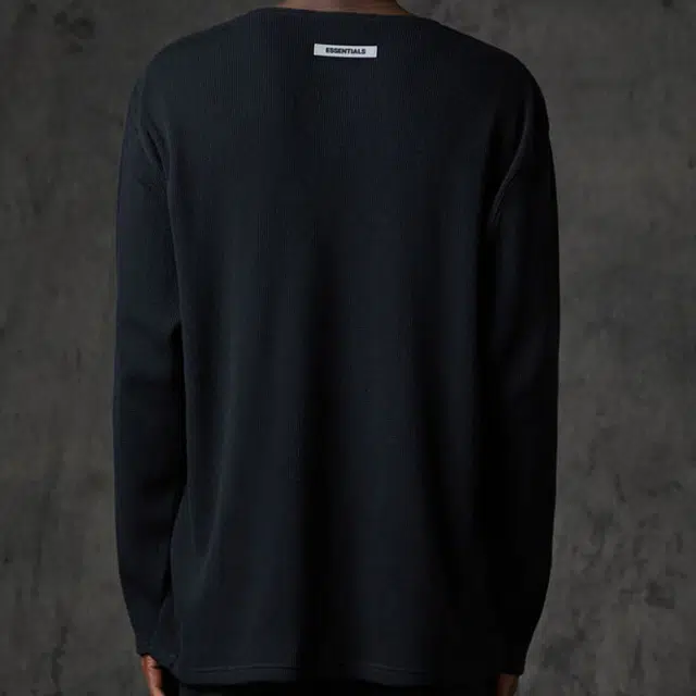 Fear of God Essentials Thermal Long Sleeve Black FW20 LogoT