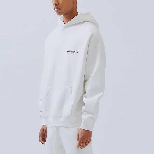 Fear of God Essentials FW19 Photo Series Pullover Hoodie White