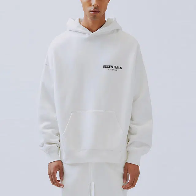 Fear of God Essentials FW19 Photo Series Pullover Hoodie White
