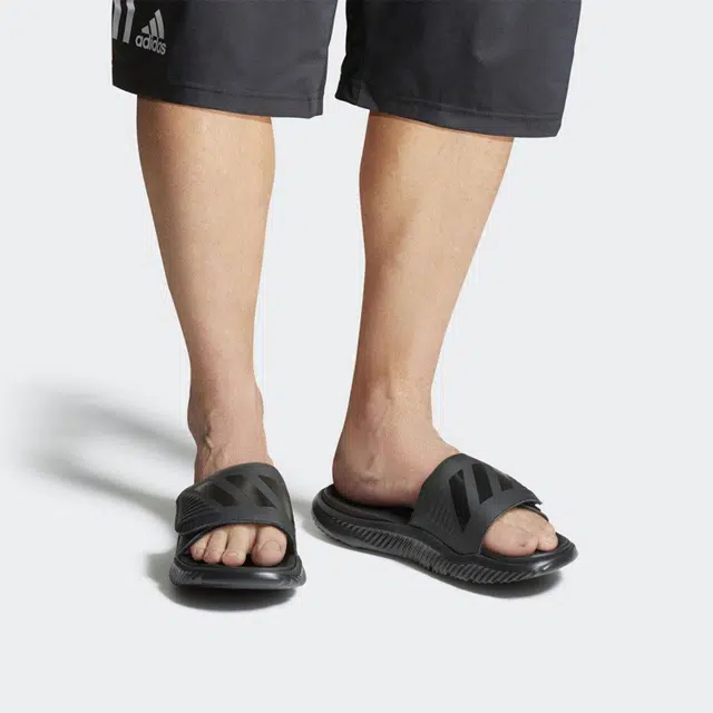 adidas AlphaBounce Black Slides Sandals