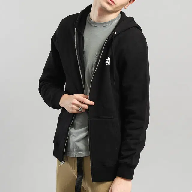 Stussy BASIC ZIP HOOD logo