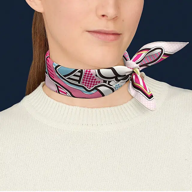 Hermes Pegase Pop Scarf Pink