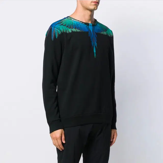 Marcelo Burlon Blue Wings Crew Sweat