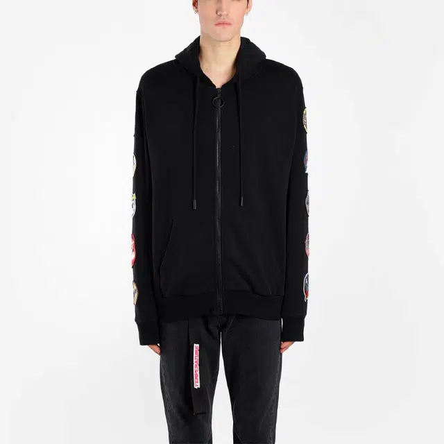 OFF-WHITE Arrow Zip Hoodie Black