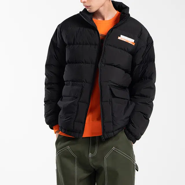 Dickies Logo Stand Collar Down Jacket Black