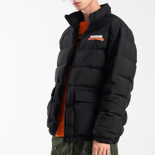 Dickies Logo Stand Collar Down Jacket Black