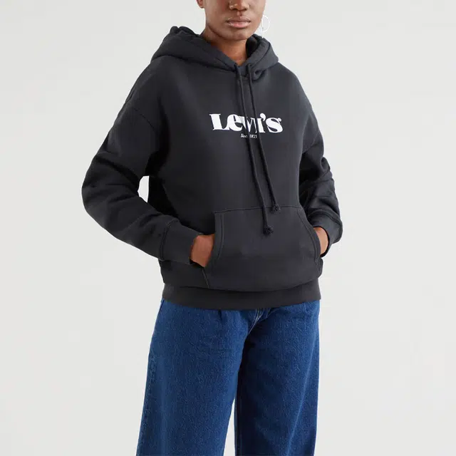 Levis Logo Hoodie Black