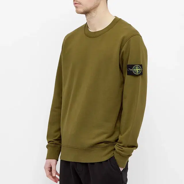 STONE ISLAND Garment Dyed Crew Sweat