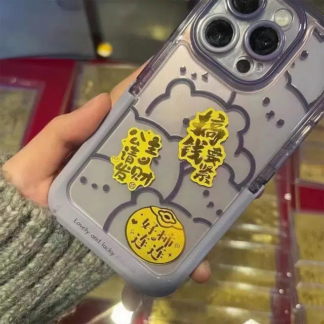 零界 搞钱要紧手机贴包包贴 火爆个性创意瑞光财运贴 合金 挂件 男女同款情侣款