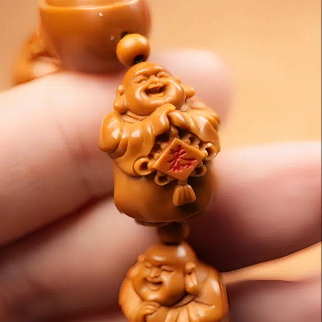 蓝品 恭喜发财 橄榄核 手串 男女同款情侣款